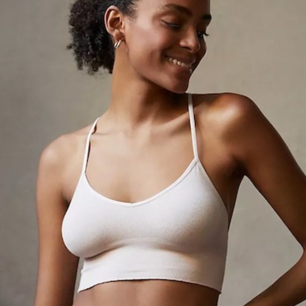 By Anthropologie Midsommar Lace Back Bralette Light Sand
